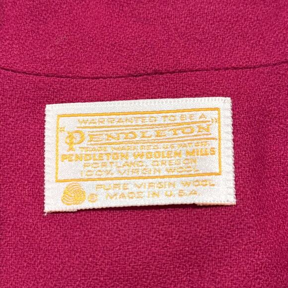 Vintage Pendleton Jacket Blazer Wool Minimalist Classic 90s Professional Red 16 - Picture 4 of 8